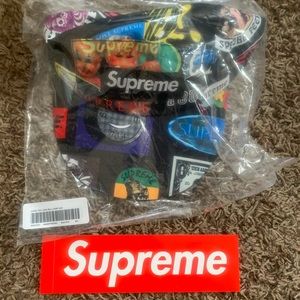 SUPREME/ GORE-TEX LONG BILL CAMP CAP BLK STICKERS